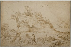 Manzara ve Figürler by Annibale Carracci