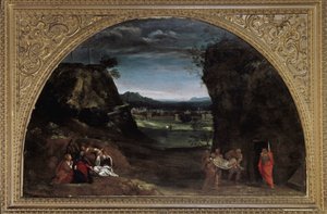 Biriktirme ile manzara (tuval üzerine yağlı boya, c.1604) by Annibale Carracci