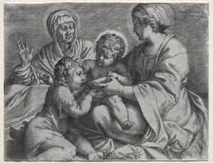 Kase ile Madonna by Annibale Carracci