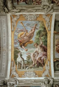 Merkür ve Paris (Fresco by Annibale Carracci