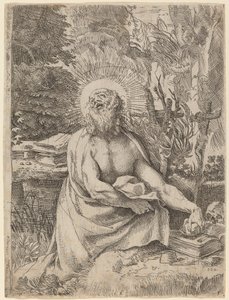 Vahşi Doğada Aziz Jerome by Annibale Carracci