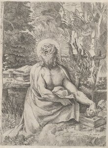Vahşi Doğada Aziz Jerome, ca. 1591. by Annibale Carracci