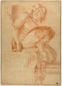 oturmuş satir by Annibale Carracci
