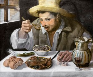 Fasulye Yiyen by Annibale Carracci