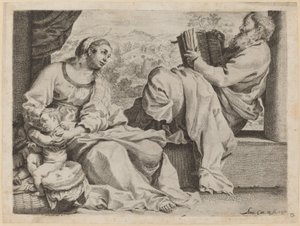 Vaftizci Yahya ile Kutsal Aile by Annibale Carracci