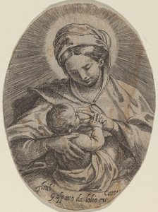 Madonna Mesih Çocuğunu Emziriyor by Annibale Carracci