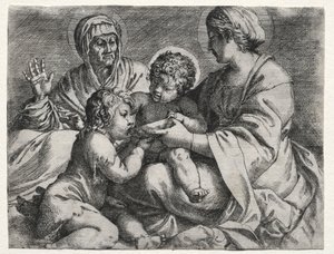 Kase ile Bakire, 1606. by Annibale Carracci