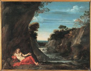 Tövbekar Magdalene ile manzara by Annibale Carraccis School