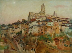 Siena Kasabası (tuval üzerine yağlıboya)