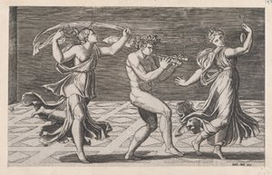 Speculum Romanae Magnificentiae: Faunların ve Bacchants'ın Dansı, 16. yüzyılın başları..., 16. yüzyılın başları by Anon