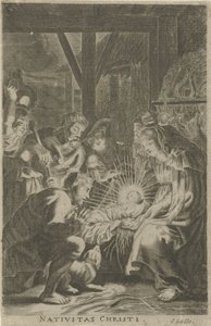 Çobanların hayranlığı Nativitas Christi (nesne üzerindeki başlık) by Anonymous