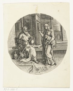 Anna kör Tobit'e bir keçi getiriyor Tobias'ın Hikayesi (dizi adı) by Anonymous