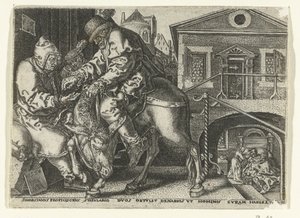İyi Samaritan hancıya para ödüyor İyi Samiriyeli benzetmesi (dizi başlığı) by Anonymous