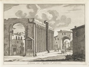 San Lorenzo ve Roma Colonnade S. Laurentii Tapınağı Sütunları (nesne üzerindeki başlık) İtalyan resimlerinin dergileri (seri başlığı) by Anonymous