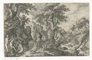 Diana ve Aktaeon Mitolojik ve İncil sahneleri içeren manzaralar (dizi adı) by Anonymous