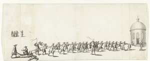 Dominicus bir el arabası üzerinde Ronde Lutheran kilisesine çekildi, 1683-1684 by Anonymous