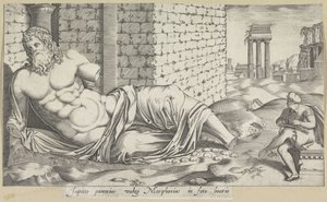 Tiber heykelinde bir teknik ressam (Marforio) by Anonymous