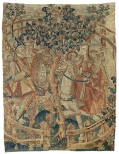 Özel bir bahçede vahşi bir adam ve kadın (parça) by Anonymous