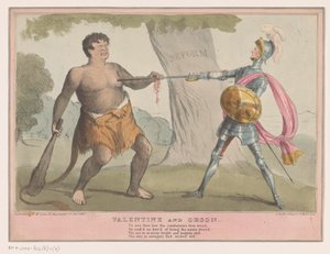 İngiliz siyasi karikatürü, 1835 Valentine ve Orson (nesne üzerindeki başlık) by Anonymous