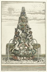 Piramit şeklinde çeşme Architectura Curiosa Nova (dizi adı) by Anonymous