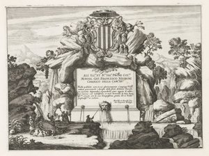 Giovanni Francesco Negroni tarafından özveri ve arması ile Çeşme Fontane delle ville di Frascati (dizi adı) Frascati Çeşmeleri (dizi adı) by Anonymous