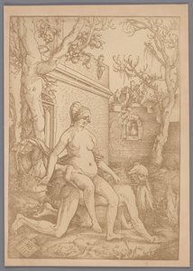 Hans Baldung Grien tarafından gravür Aristoteles ve Phyllis