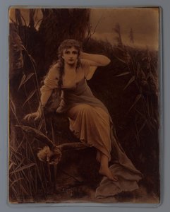 Cuno von Bodenhausen'den sonra baykuşlu genç bir kadının resminin fotoğraflı reprodüksiyonu by Anonymous