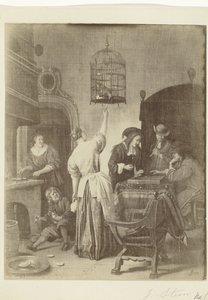 Resmin fotoğraf reprodüksiyonu Jan Steen tarafından papağan kafesi Müze d