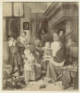 Jan Steen tarafından Aziz Nikolaos Bayramı resminin fotoğraf reprodüksiyonu by Anonymous