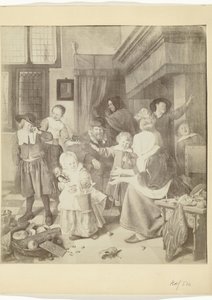 Jan Steen tarafından Aziz Nikolaos Bayramı resminin fotoğraf reprodüksiyonu by Anonymous