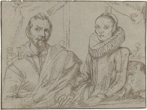 Frans Snijders ve eşi Margaretha de Vos by Anonymous