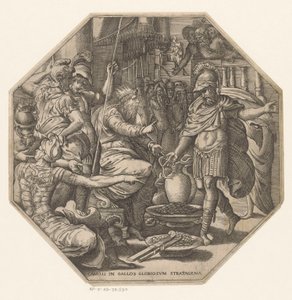 Furius Camillus voor een koning Galyalılarda Camillus
