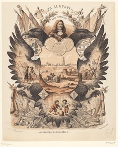 Groningen 1672-1872 kabartmasının 200. yılını kutlayan hatıra plaketi by Anonymous