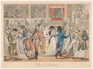 Gekostumeerd top Opera Balosu. (nesne üzerindeki başlık) Paris kostümlerinin beş tablosu (seri başlığı) by Anonymous