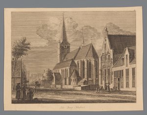 Nijkerk'in merkezindeki görünüm Nieukerk köyü (nesnedeki başlık) by Anonymous