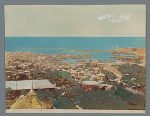 Cenova ve Lingurian Denizi manzarası, İtalya Panorama dal Ristorante Righi al Castellaccio (nesne üzerinde başlık) Genova (nesne üzerinde seri başlığı) by Anonymous