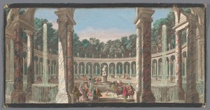 Versailles La Colonnade Bahçesindeki Colonnade'nin görünümü (nesnedeki başlık) by Anonymous