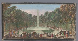 Versailles L'Obelisque Bahçesi'ndeki Fontaine de l'Obélisque'nin görünümü (nesne üzerindeki başlık) by Anonymous