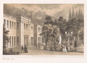 1852 Amsterdam'daki Wertheimerpark Het Park'taki Parkzaal'ın görünümü (nesne üzerindeki başlık) by Anonymous