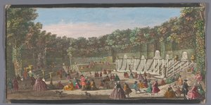Versailles Bahçesi'ndeki Salle de Bal'ın görünümü Vuës des bosquets du Jardin de Versailles (nesnedeki başlık) by Anonymous