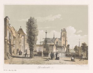 Dordrecht'teki liman manzarası by Anonymous