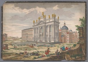 Roma'daki St. John Lateran Kilisesi'nin görünümü Veduta della Basilica di S. Giovanni Laterano (nesnedeki başlık) by Anonymous
