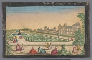 Bahçe ve Palais de Fontainebleau manzarası by Anonymous