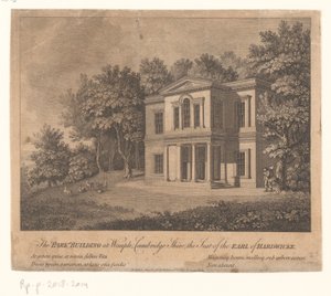 Wimpole Estate kara yolundaki bir binanın görünümü Wimple, Cambridge Shire