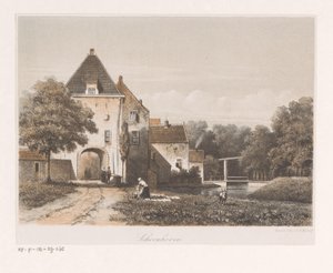 Schoonhoven Schoonhoven şehir kapısının görünümü (nesne üzerindeki başlık) by Anonymous