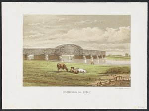 Maas üzerindeki Hedelse demiryolu köprüsü, 1870 Hedel