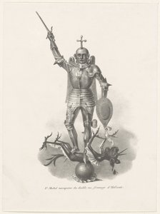 Saint Michael şeytanı Hollanda peyniriyle fetheder, 1830 St. Michel vainqueur du diable au fromage d