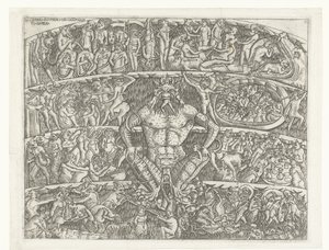 Şeytanla cehennem ve günahkarların şeytanlar tarafından cezalandırılması Questo el inferno del chapo santo di Pisa (nesne üzerindeki başlık) by Anonymous