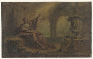 John, Patmos'ta (?) by Anonymous