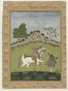 Beyaz atı Devadatta ile Kalki by Anonymous